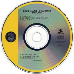 Doug Watkins Quintet - Soulnik (1960) {Prestige--New Jazz OJCCD-1848-2 rel 1994}
