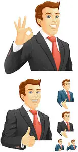 Man in a business suit - vector