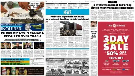 Philippine Daily Inquirer – May 17, 2019