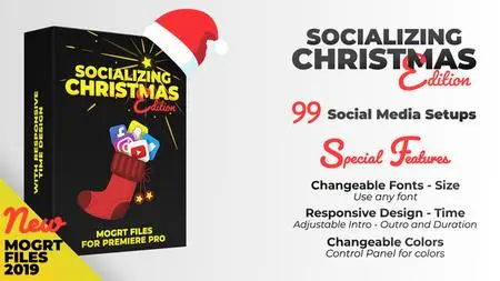 Socializing - Christmas Edition | MOGRT files for Premiere PRO (VideoHive)