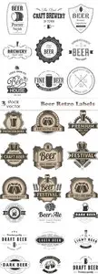 Vectors - Beer Retro Labels