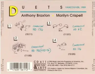 Anthony Braxton - Marilyn Crispell - Duets Vancouver 1989 (1990)