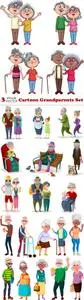 Vectors - Cartoon Grandparents Set