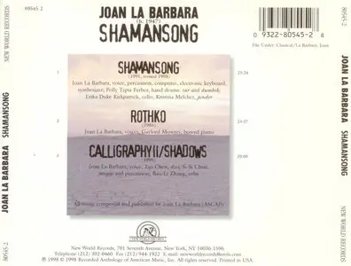 Joan La Barbara - Shamansong (1998)