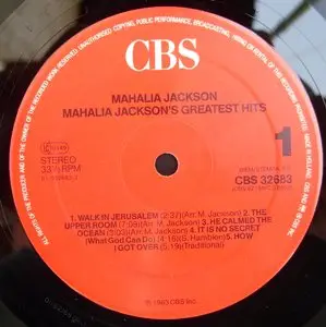 Mahalia Jackson - (1963) Greatest Hits (CBS-32683) vinyl rip (24bit -96kHz)