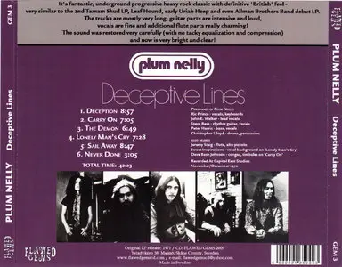 Plum Nelly - Deceptive Lines (1971) [Reissue 2009]