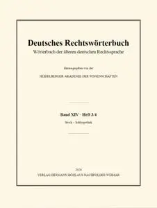 Deutsches Rechtswörterbuch: Wörterbuch der älteren deutschen Rechtssprache. Band XIV, Heft 3/4 - Stock – Subhypothek