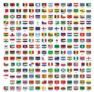 The national flags of vector material