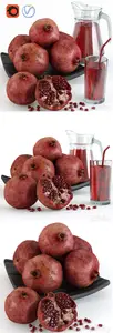 3dsky - Pomegranate and Pomegranate Juice 2765089 - 3D Model