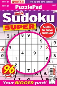 PuzzleLife PuzzlePad Sudoku Super - June 2025
