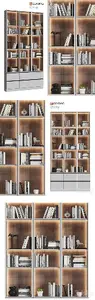 Showcase cabinet with books 3485845 - 3D Model