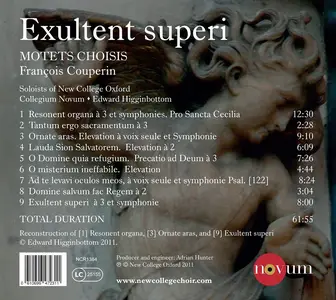 Edward Higginbottom, Collegium Novum - François Couperin: Exultent superi. Motets Choisis (2011)