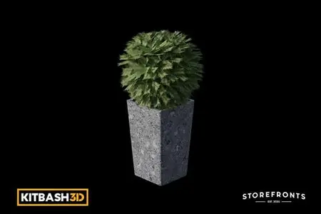 Kitbash: Storefronts - Potted Shrub ZZDMEES