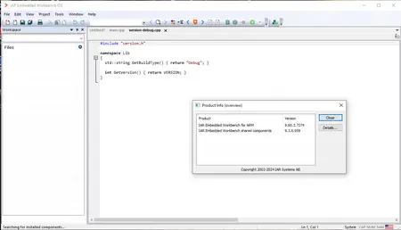 IAR Embedded Workbench for ARM version 9.60.3 with Examples