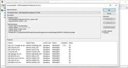 IAR Embedded Workbench for ARM version 9.60.3 with Examples