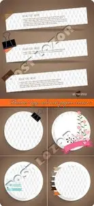 Banner tags and note papers vector 2