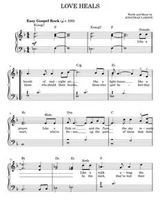 Love Heals - Jonathan Larson, Rent Movie (Easy Piano)