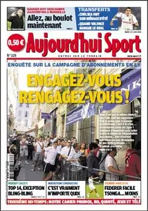 Aujourd'hui Sport, Mardi 23 Juin 2009.