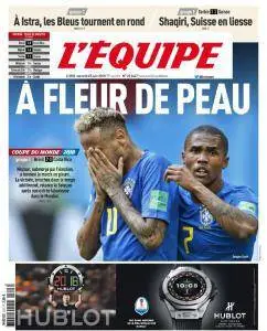 L'equipe du Samedi 23 Juin 2018