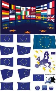 European vector flags