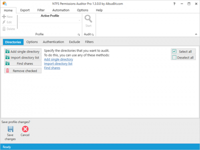 AlbusBit NTFS Permissions Auditor Pro 1.3.0.0