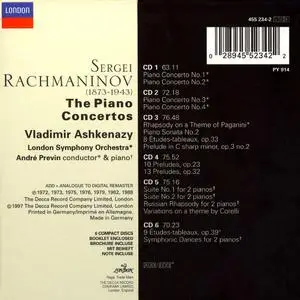 Vladimir Ashkenazy, André Previn - Sergei Rachmaninoff: Piano Concertos; Suites; Preludes (1997) (6CD Box Set)