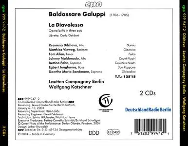 Wolfgang Katschner, Lautten Compagney Berlin - Galuppi: La Diavolessa (2004)