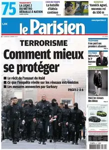 Le Parisien + Cahier Paris du Vendredi 23 Mars 2012