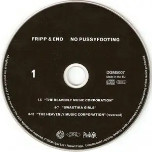 Robert Fripp & Brian Eno - No Pussyfooting (1973) {2CD Set, Discipline Global Mobile DGM5007 rel 2008}