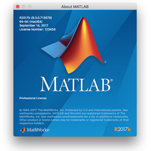 MathWorks MATLAB R2017b (9.3.0.713579) macOS