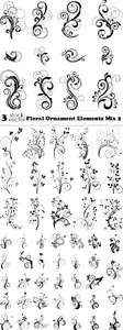 Vectors - Floral Ornament Elements Mix 2