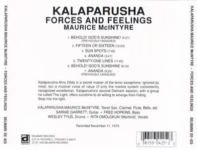 Kalaparusha Maurice McIntyre - Forces and Feelings (1970) {Delmark DE-425 rel 1996}