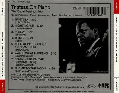 Oscar Peterson Trio - Tristeza On Piano (1970) {1986, W. Germany Press}