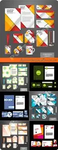 Corporate identity template vector set 22