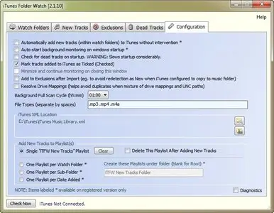 iTunes Folder Watch 2.1.11