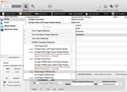 BetterTouchTool 1.992 Mac OS X
