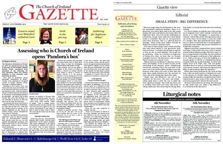 The Church of Ireland Gazette – November 02, 2018