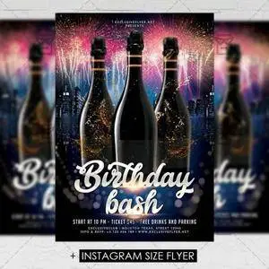 Premium A5 Flyer Template - Birthday Bash