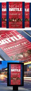 Flyer Template PSD - Night Battle