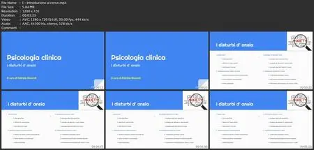 Corso Di Psicologia Clinica Sui Disturbi D' Ansia