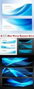 Vectors - Blue Waves Banners Set 5