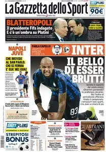 La Gazzetta dello Sport comprese tutte le edizioni locali (Roma, Milano, Sicilia, Puglia) - 26.09.2015