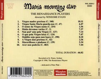 Maria Morning Star - Cantigas de Santa Maria, Vol. II - The Renaissance Players (1996) {Walsingham Classics WAL8008-2}