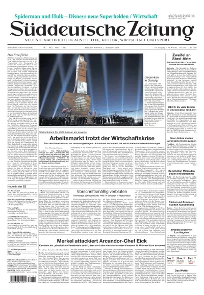 Sueddeutsche Zeitung vom 02.09.2009