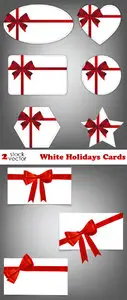 Vectors - White Holidays Cards