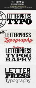 CreativeMarket Letterpress -Photoshop Effects