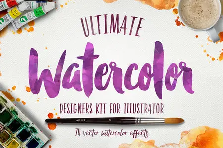 CreativeMarket - Watercolor KIT for Illustrator