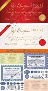 Certificate and Diploma vector set 31