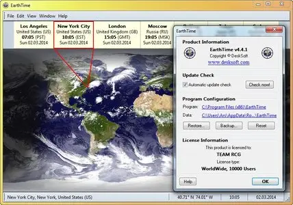 DeskSoft EarthTime 4.4.1