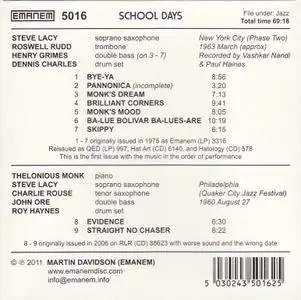 Steve Lacy - School Days (1960-1963) {Emanem 5016 rel 2011}
